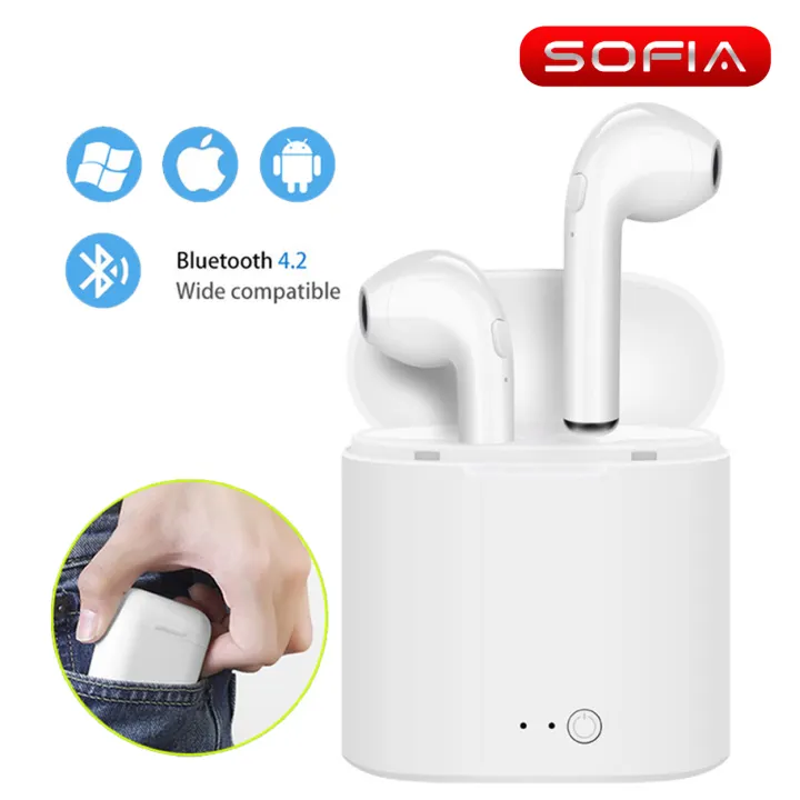 W Sofia I7s Wireless Earbuds Bluetooth V4 2 Stereo Earphone Earbuds Air Pods Headset Lazada Ph