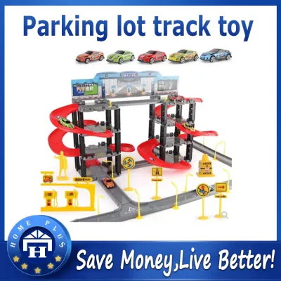 Electric City Parking Lot Toy Large Parking With Track Children's Educational Multi-storey Parking Lot Car Garage Track Toy Boy's Birthday Present