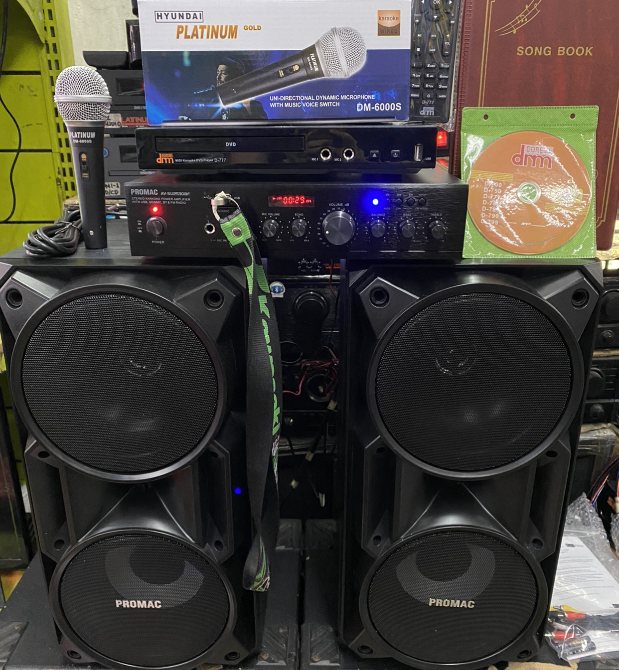 Videoke Karaoke set megapro doremi midi karaoke DVD player with promac