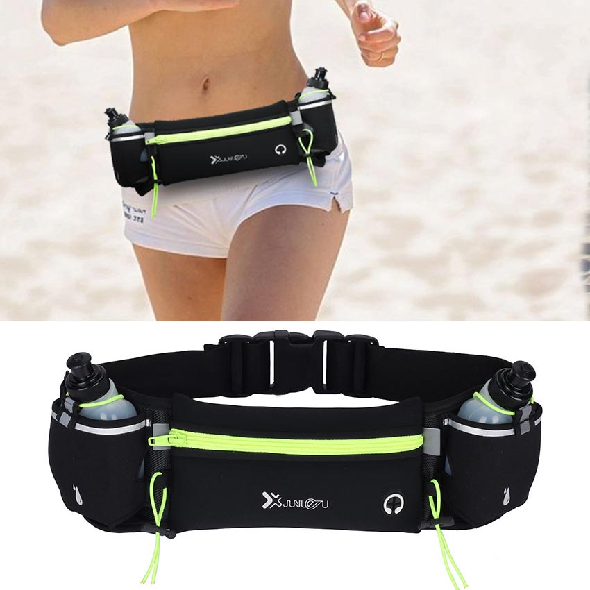 CWC Interiors Running Waist Bag with 2pcs Hydration Bottles for