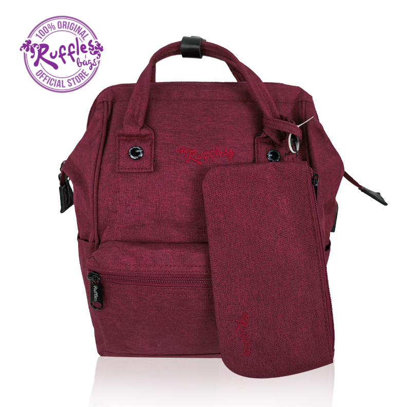 dense mottled polyester hinged clasp mini backpack Ruffles Bags Kaye Backpack 14\