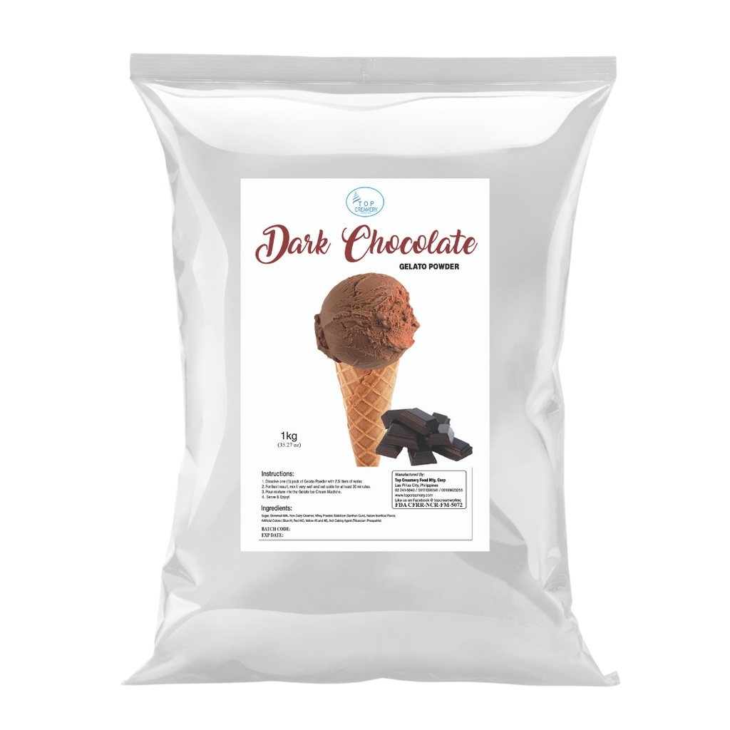 Gelato Dark Chocolate Ice Cream Powder 1kg Lazada PH