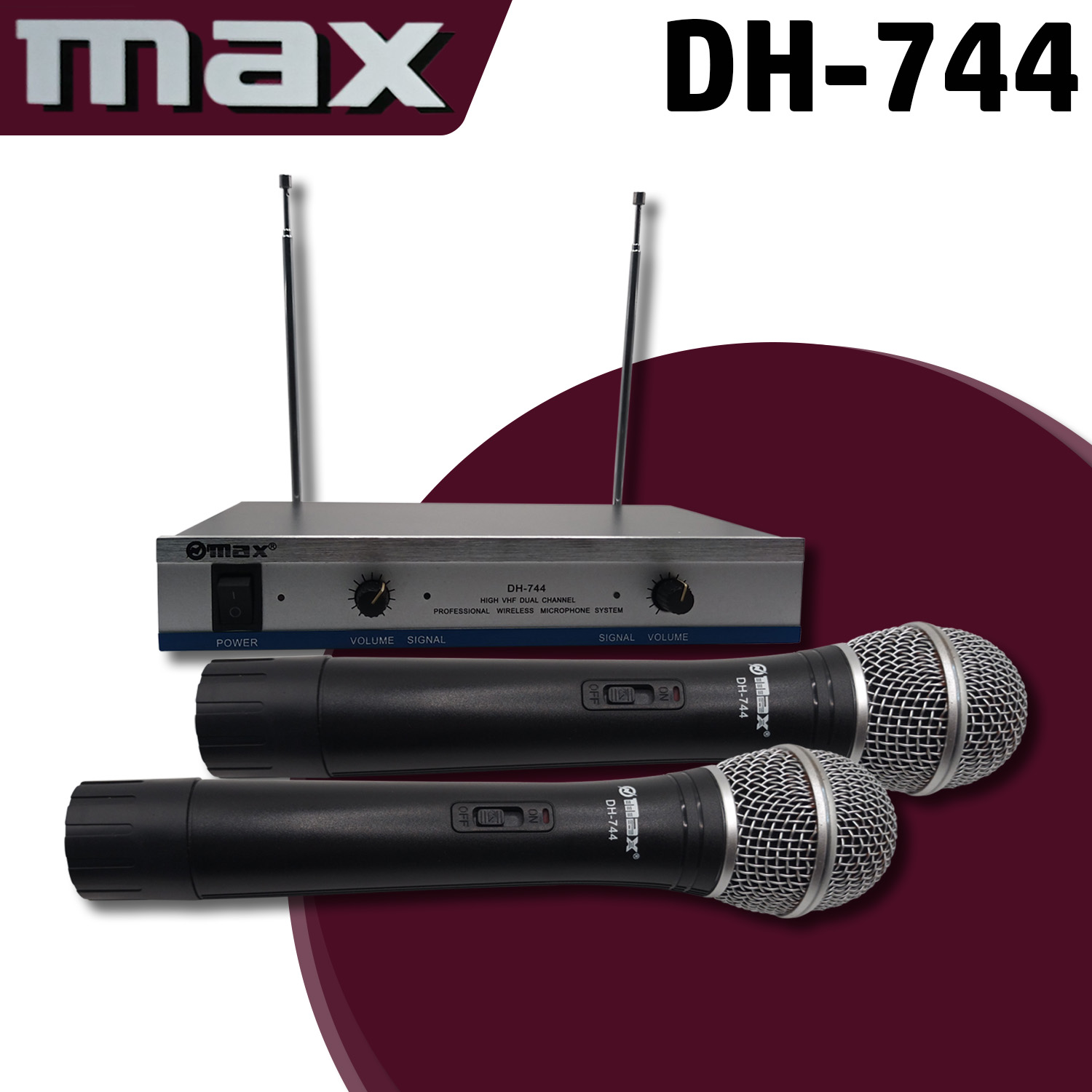 MICROPHONE Sans Fil MAX PROFESSIONAL DH-744