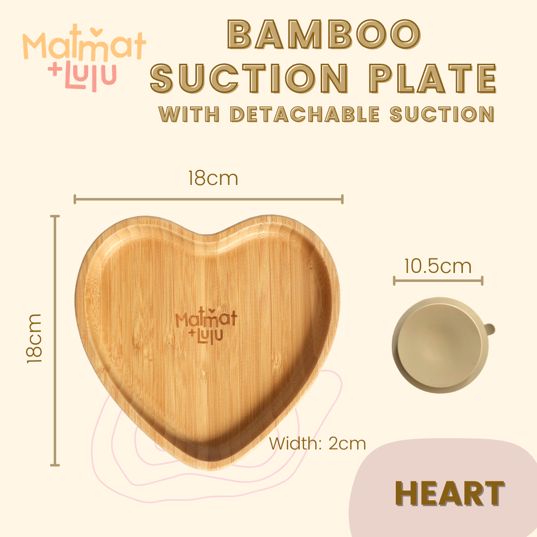 Matmat Lulu Premium Bamboo Suction plate (with detachable suction