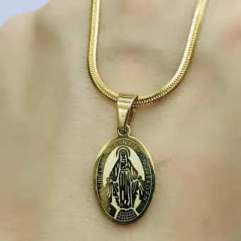 mama mary pendant gold