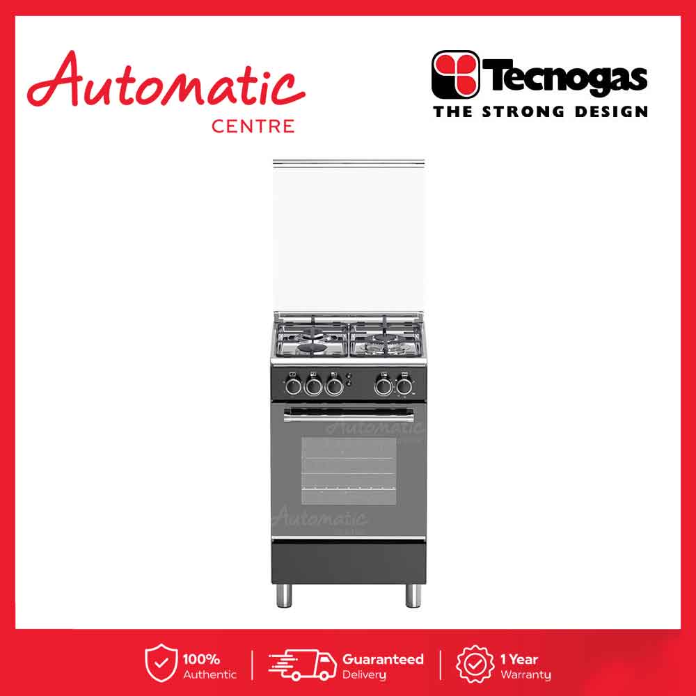 Tecnogas TFG5530CVMB 50cm Cooking Range 3 Gas Electric Ignition Gas