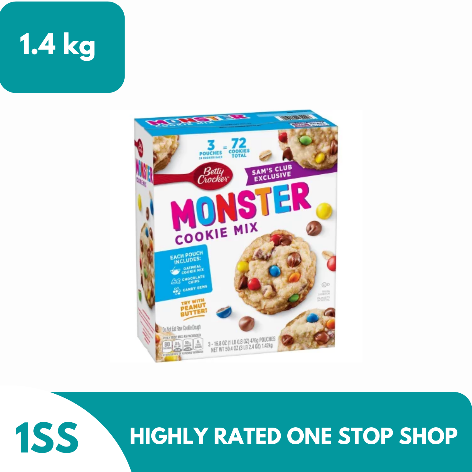 Betty Crocker Monster Cookie Mix 1.4kg Lazada PH