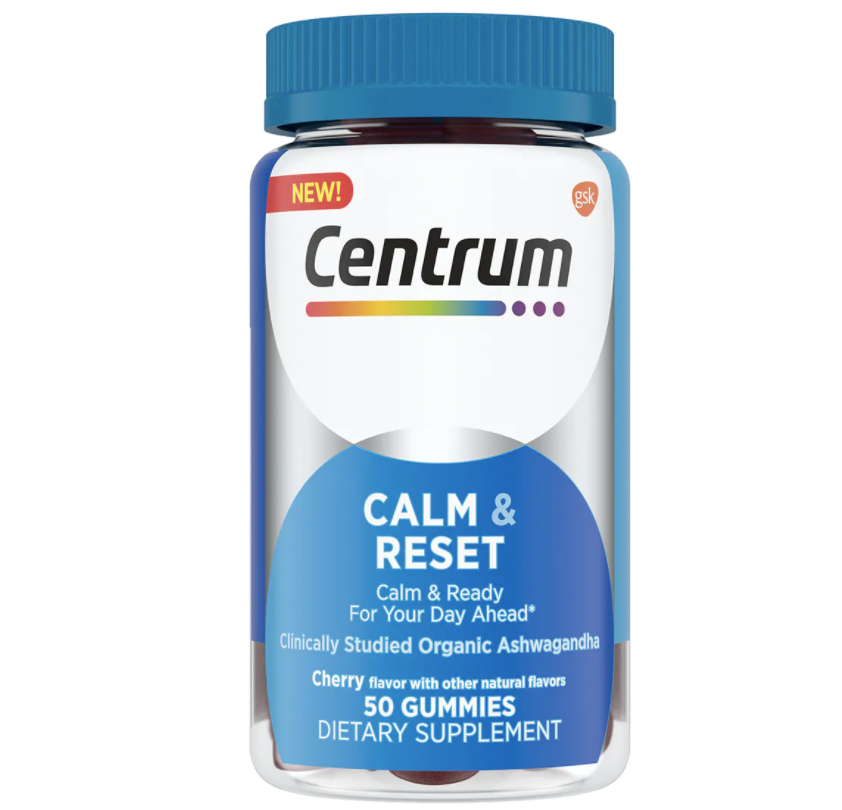 Centrum Calm & Reset, Calm Gummies with KSM66 Ashwagandha, Vitamin B12