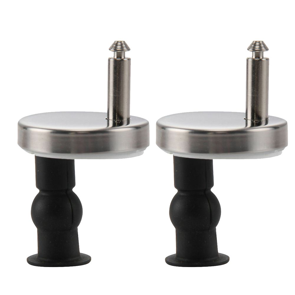 PEANSEA 2PCS Universal Closestool Chrome Repair Replacement Hinge Fittings Screws Toilet Seat Hinges Toilet Linker