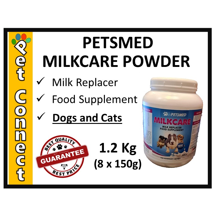 Petsmed MILKCARE Milk Replacer Food Supplement for CATS and DOGS 1Tub 1.2Kg Milk Care Lazada PH