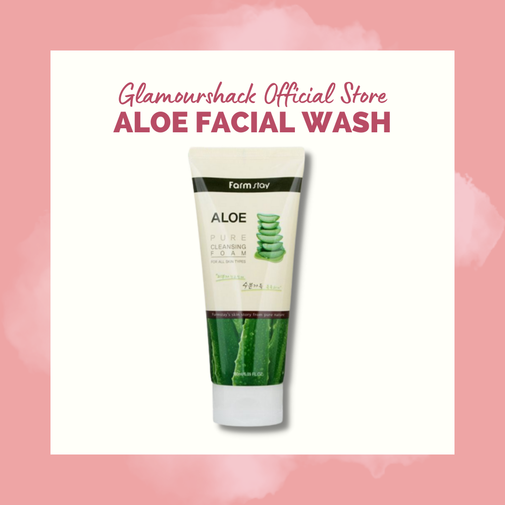 Farmstay Aloe Pure Cleansing Foam Facial Wash Anti Aging and