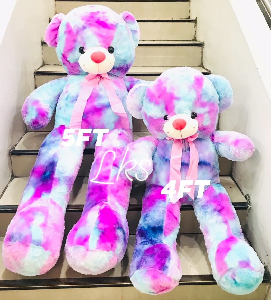 Rainbow Teddy Bear Stuffed Toys 4FT 