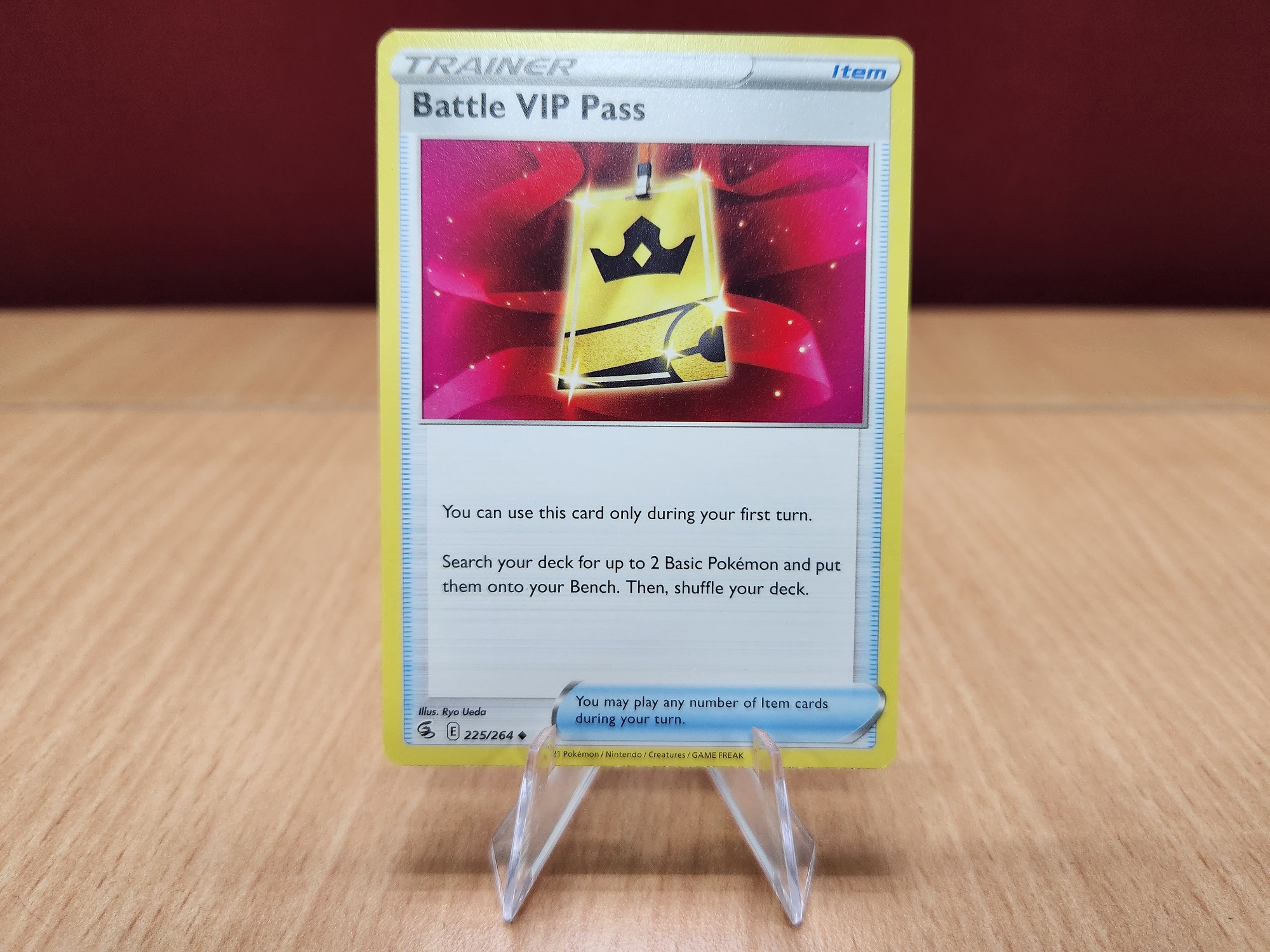 battle vip pass pokemon card (signed) 225/164 (2023) - English)2023) World Championships 2022 You can use this card only during your first turn Battle VIP Pass Playset Pokemon