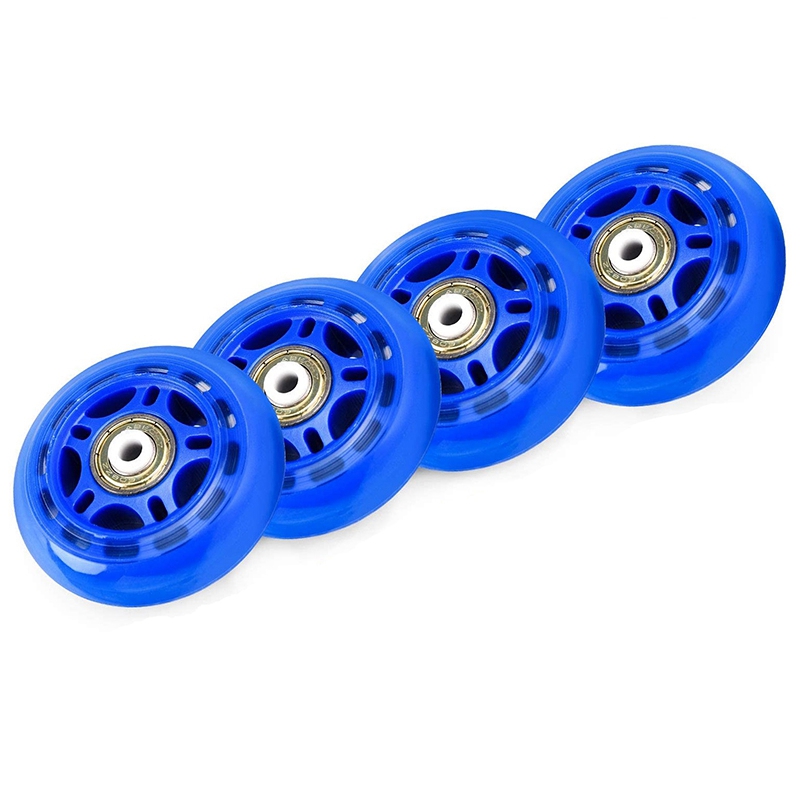 4 Pack Inline Skate Wheels Indoor/Outdoor Roller Blades Replacement Wheel with Bearings 70mm