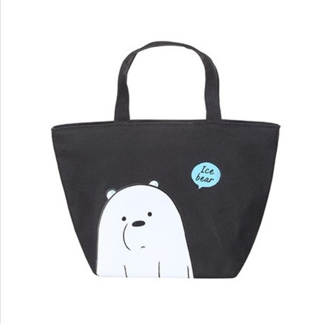 MINISO We Bare Bears Cotton Lunch Bag Sac (Grey) 