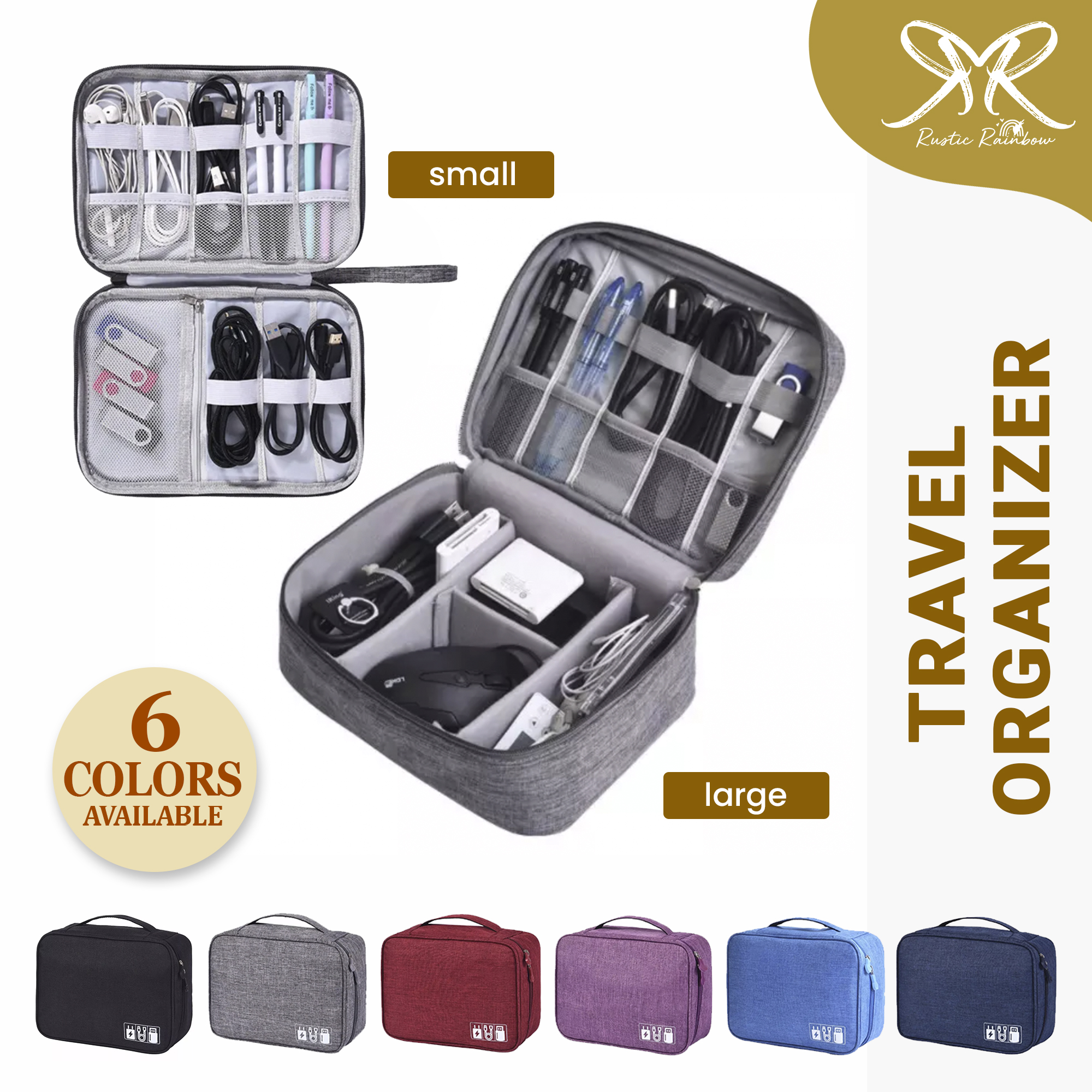 Travel Organizer Waterproof Gadgets Electronics Accessories Makeup Bag  Portable Case Storage Pouch