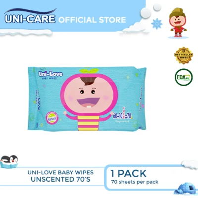 UniLove Unscented Baby Wipes 70's Pack of 1