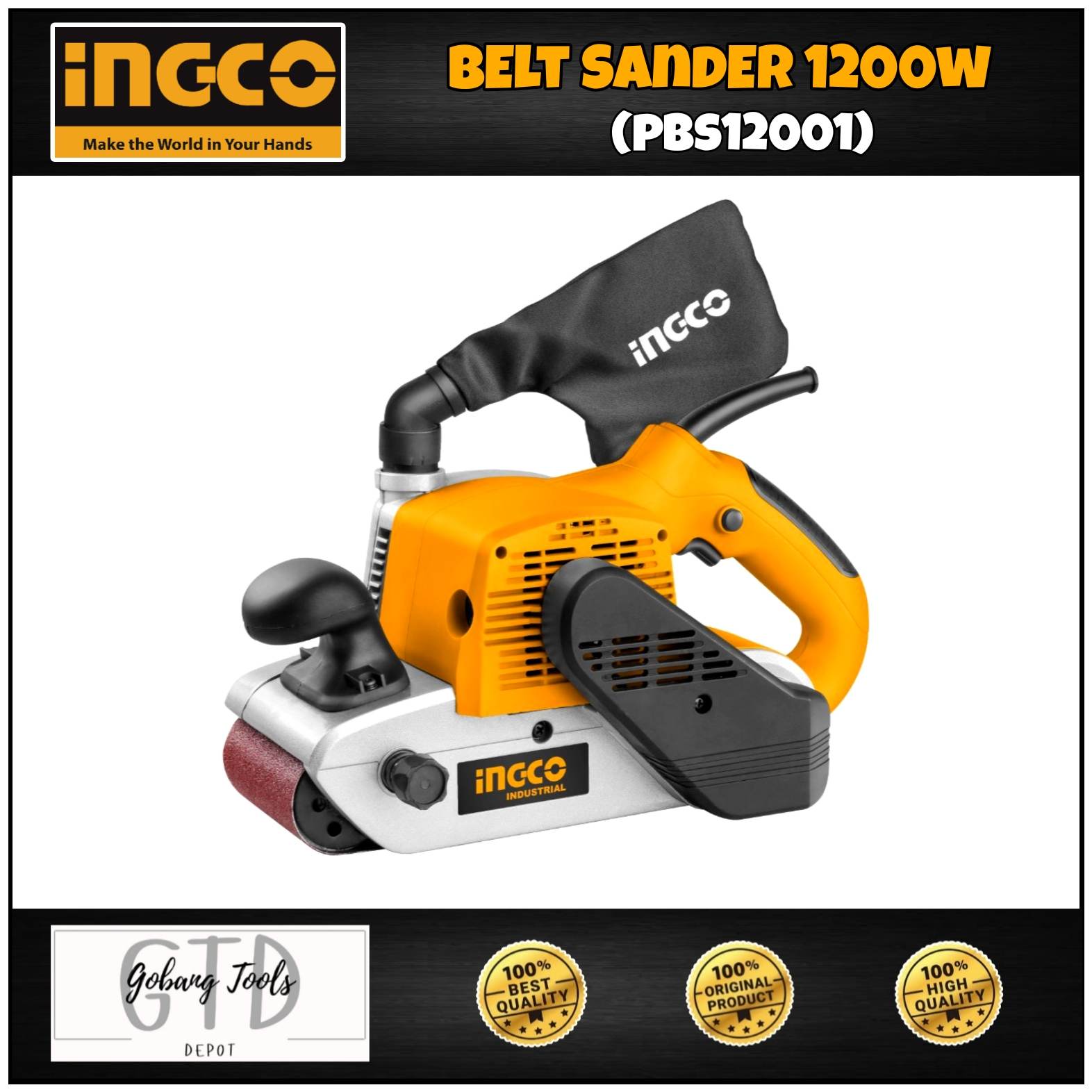 INGCO Belt Sander 1200W PBS12001. Lazada PH