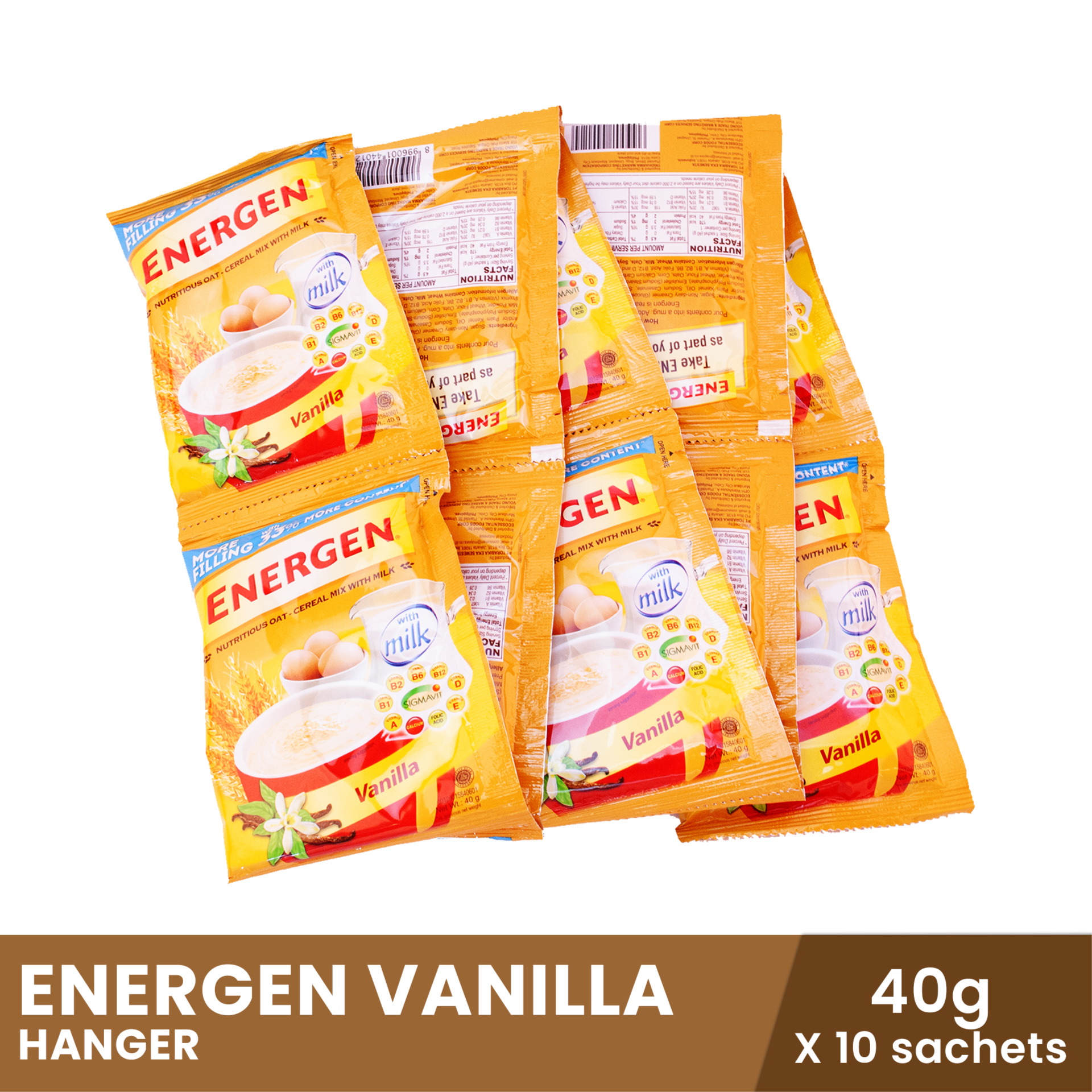 ENERGEN Vanilla Hanger 40g x 10 sachets, breakfast drink, breakfast ...