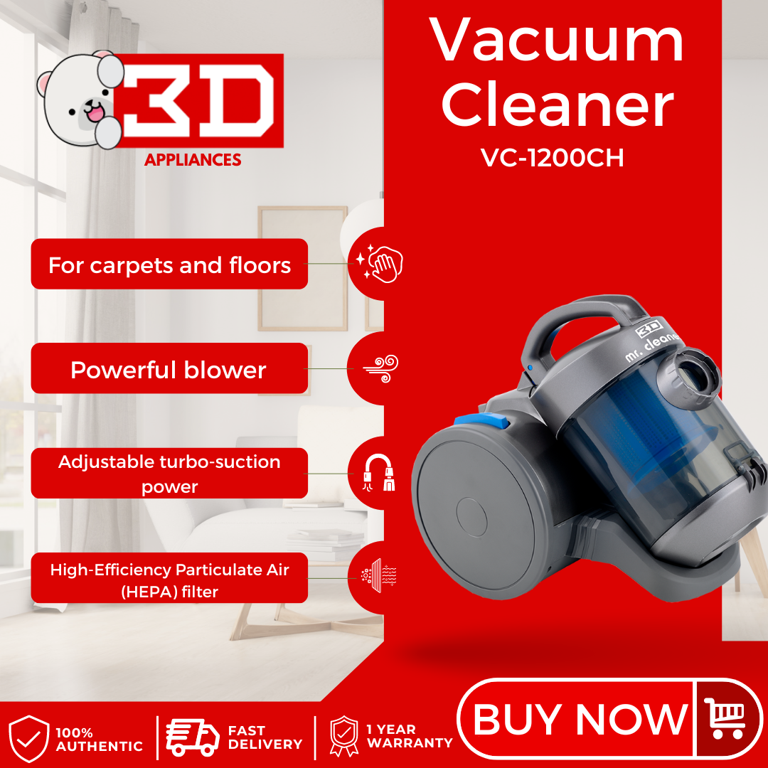 3D Vacuum Cleaner with Hepa Filter VC1200CH Lazada PH