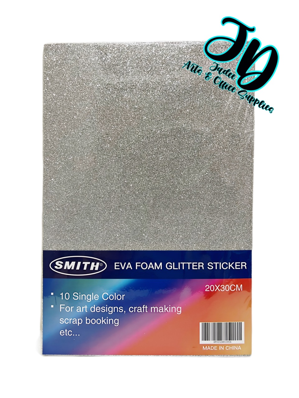 Glitter Paper - Silver Glitter (1-Sided) 8.5X11 Letter Size - 10 PK