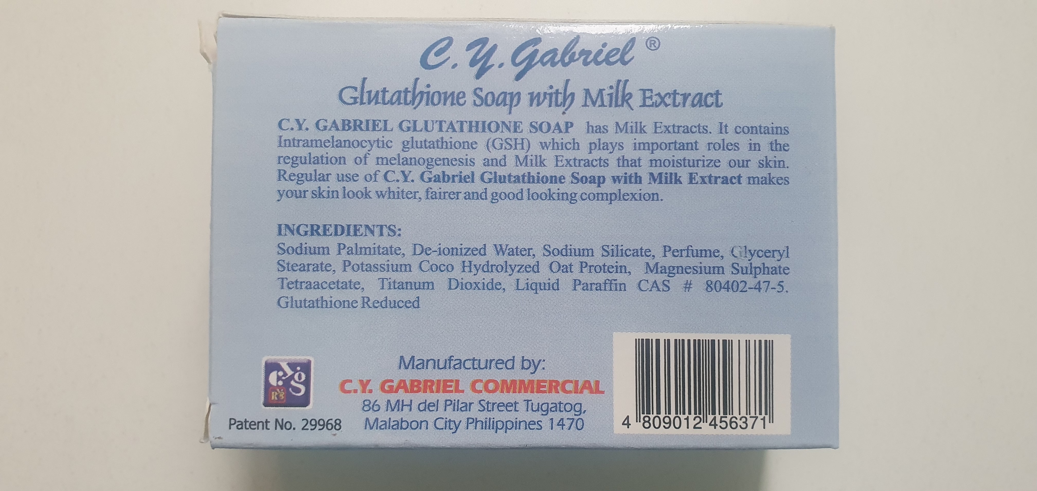 C.Y. Gabriel Glutathione Soap with Milk Extract 135g | Lazada PH