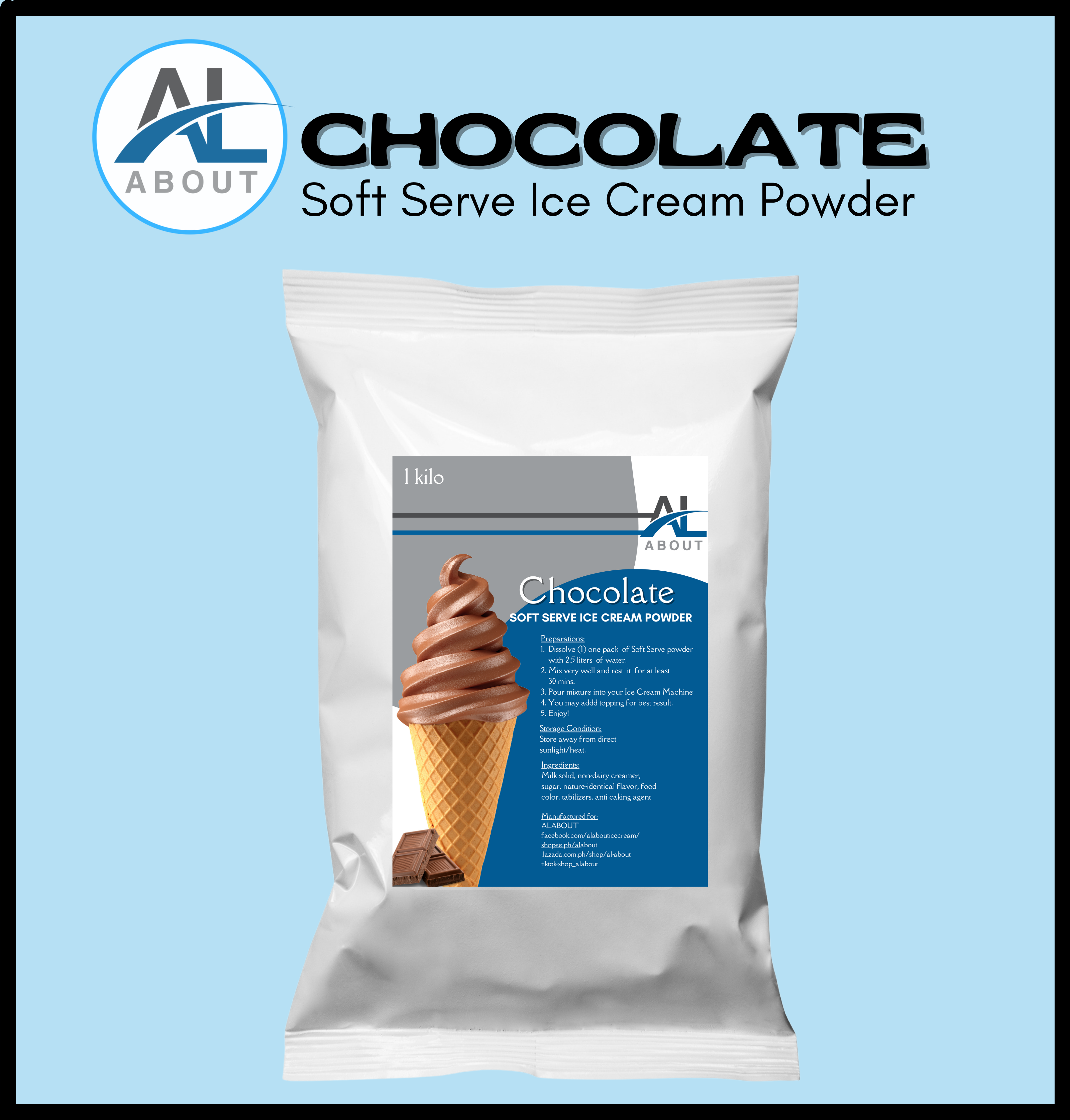 AL ABOUT SOFT SERVE ICE CREAM POWDE 1kilo Lazada PH