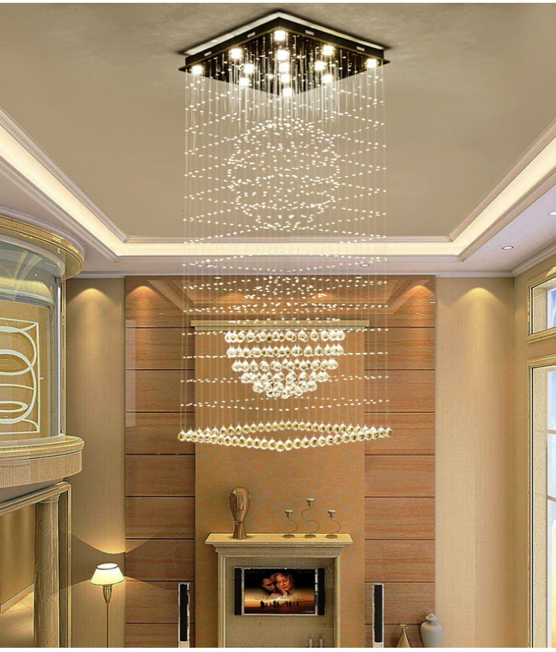 Modern Luxury Crystal Chandelier Double, Double Sphere Raindrop Crystal Chandelier Parts Suppliers