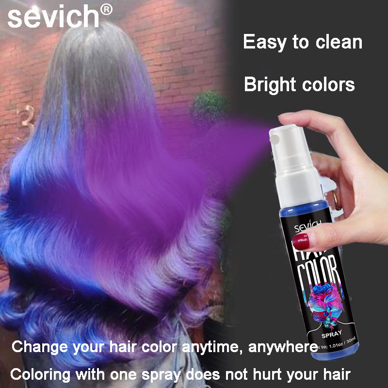 Bright colors sevich Hair dye disposable Color spray hair Hair color spray  temporary Temporary hair color washable Hair Coloring Three colors to  choose from. Healthy and non-irritating, no damage to the hair.