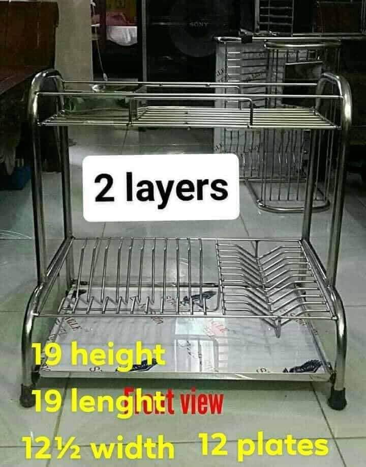 Dish rack / Drainer 2 layers 12 plates Lazada PH