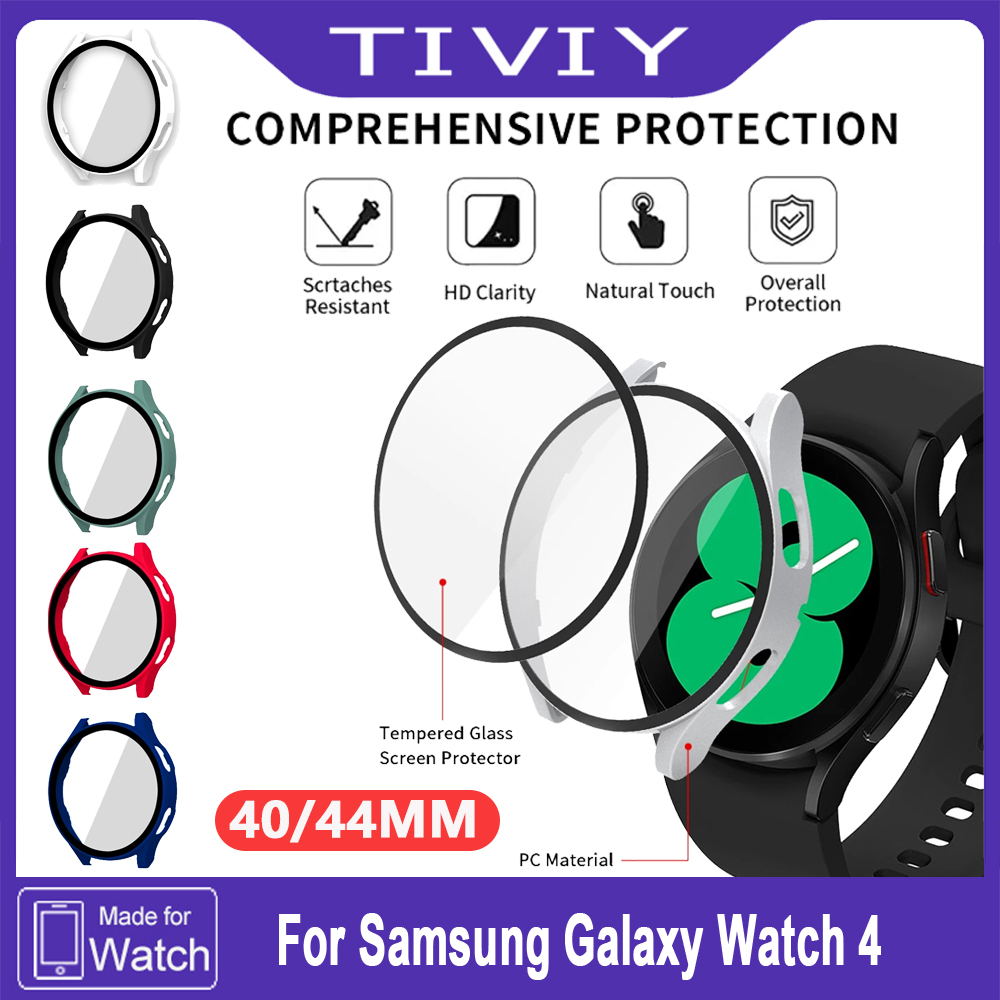 Phim kính cường lực + Vỏ đồng hồ for Samsung Galaxy Watch 4 Bảo vệ màn