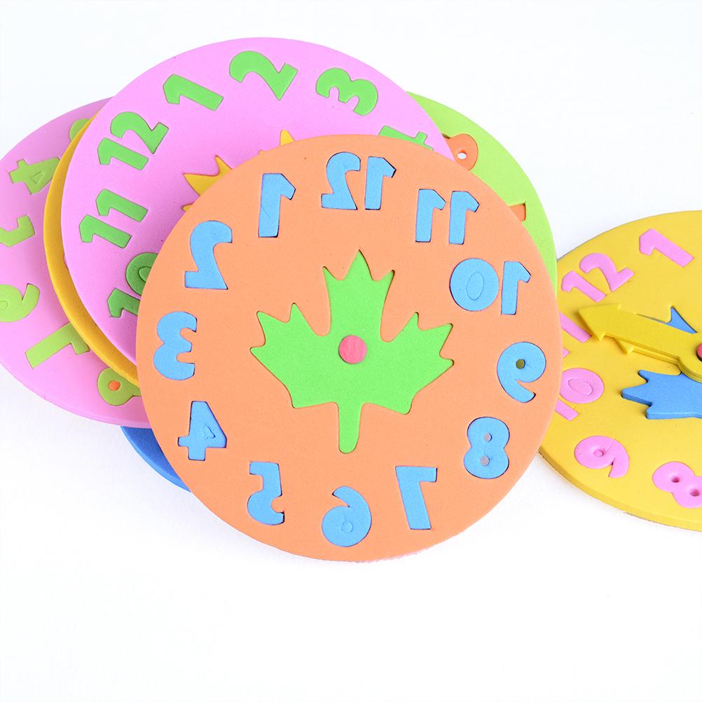 YUNZE Cute EVA Foam Number Clock Time Jigsaw Puzzle Kids Learning Toy ...
