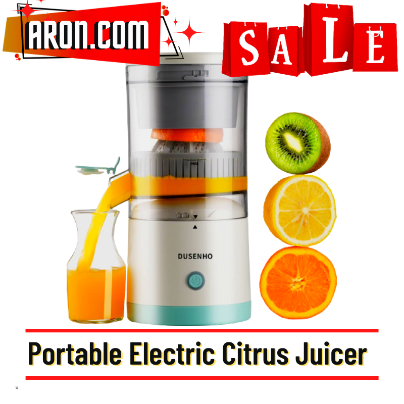 DUSENHO Electric Juicer Rechargeable - Citrus Juicer Machines with USB and  Cleaning Brush Portable Juicer for Orange, Lemon, Grapefruit