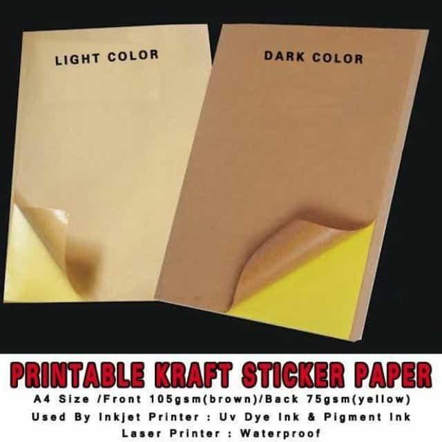 brown kraft sticker paper