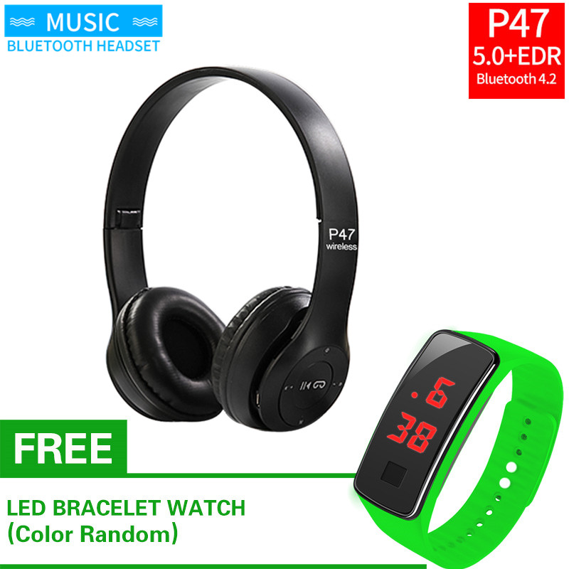 P47 Wireless Bluetooth Headset Overhead 
