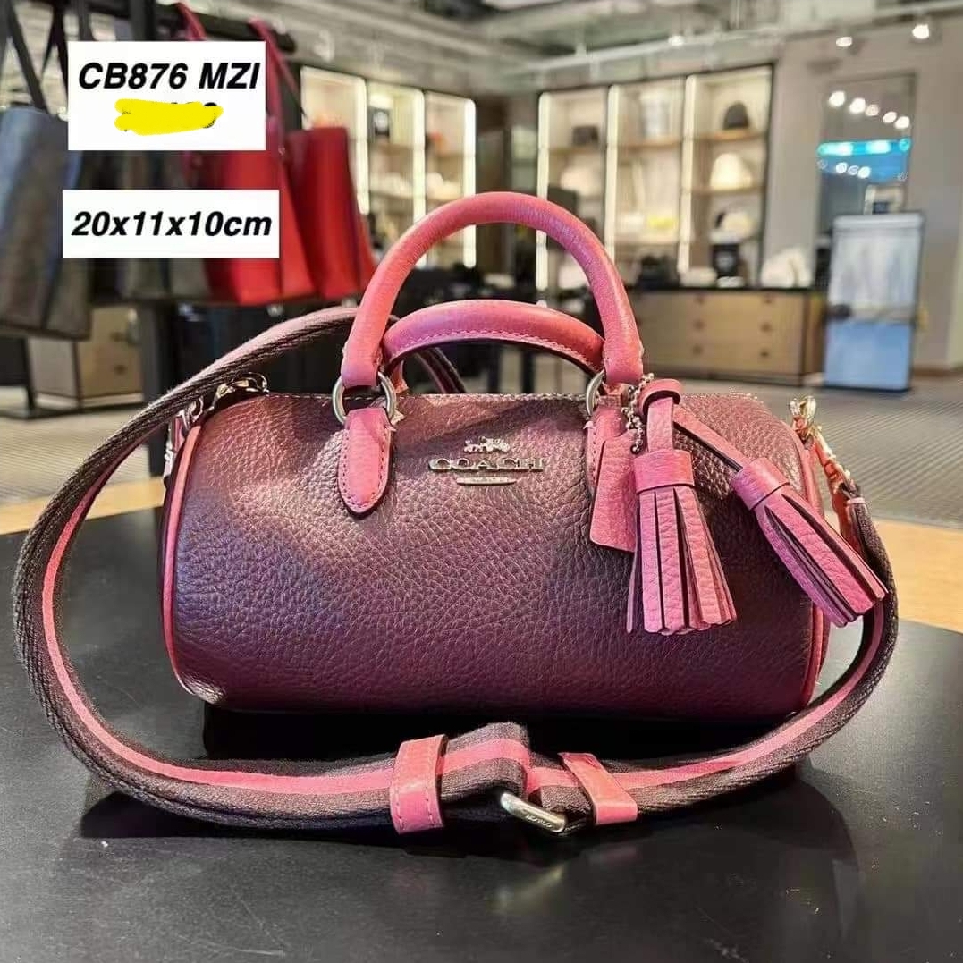 COACH+LACEY+CROSSBODY+LEATHER+SHOULDER+BAG+WINE+MULTI+CB876 for sale online