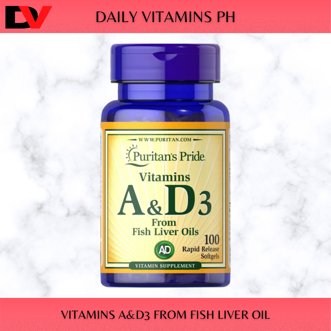Puritan's Pride Vitamins A & D3 From Fish Liver Oil, 100 Rapid Release