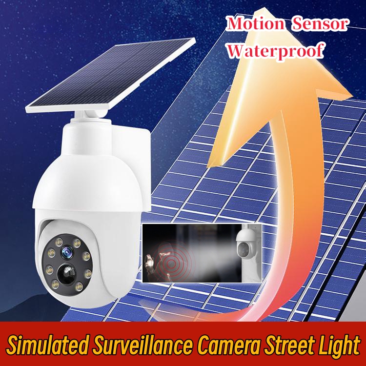 Simulated surveillance camera street light LED Light Waterproof Dummy  Security Camera Garden Lamp Solar Street Lamp