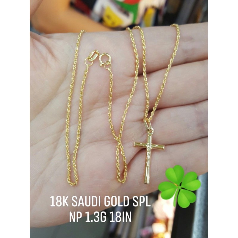 Spot In Manila Pawnable K Saudi Gold Rope Chain W Krus Pendant