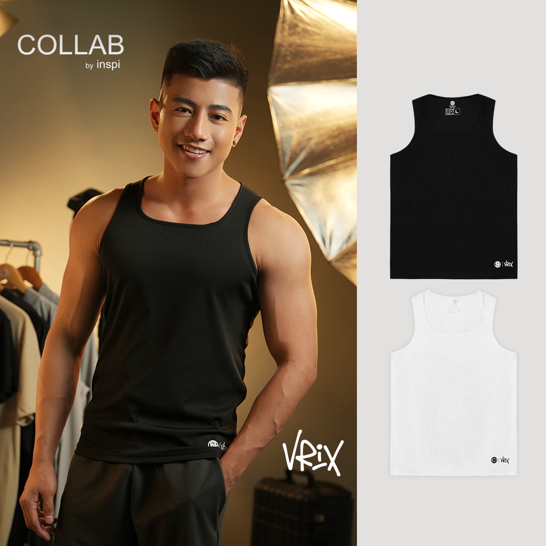 INSPI x Vrix Muscle Tee Sando for Men Tank Tops Korean Style Workout C