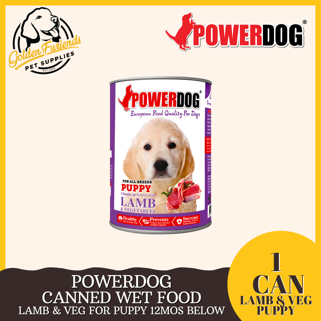 Powerdog Organic WET FOOD in Can 405g Adult and Puppy Lazada PH
