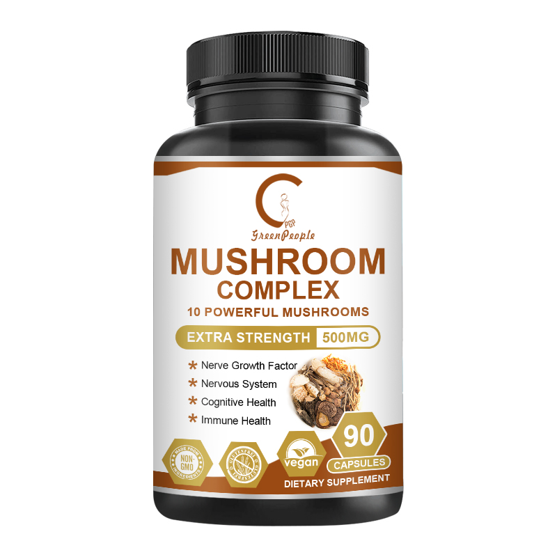 GPGP GreenPeople Mushroom Supplement Capsules Lions Mane Complex