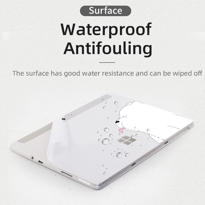 Cartoon pattern vinyl Sticker for Microsoft Surface Pro 7/6/5/4/3/8/9  Surface pro X GO 2 Back Cover Body Decal Skin Protector
