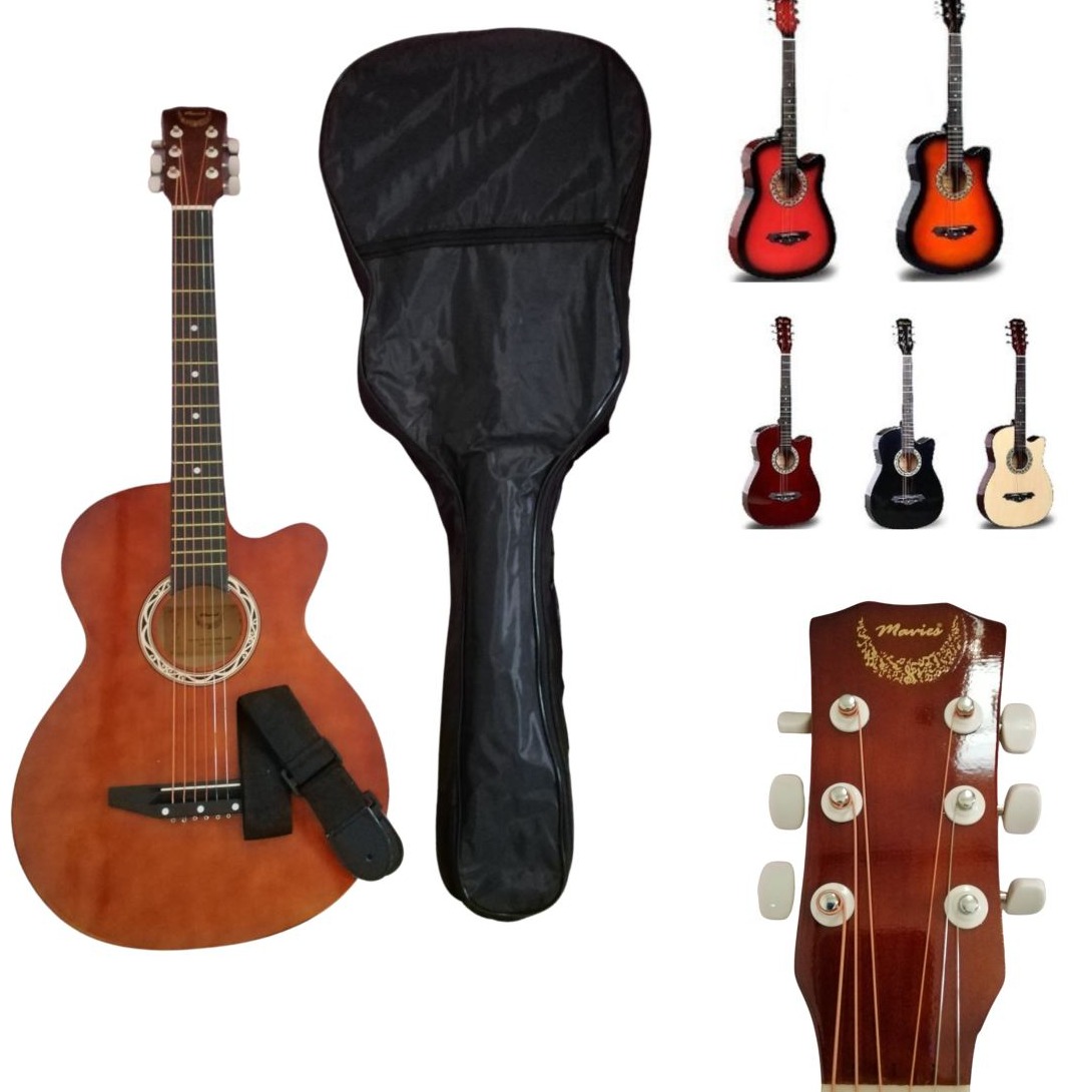 Mavies 38 Inch Acoustic Guitar for Beginner Coffee Brown Color With
