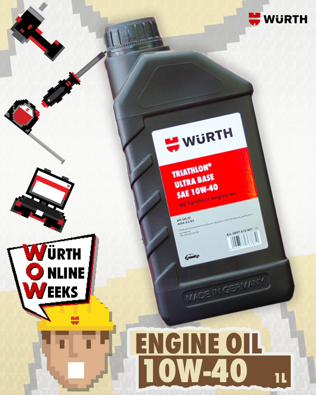 Wurth Engine Oils Triathlon® Ultra Base 10W40 1Lt Lazada PH