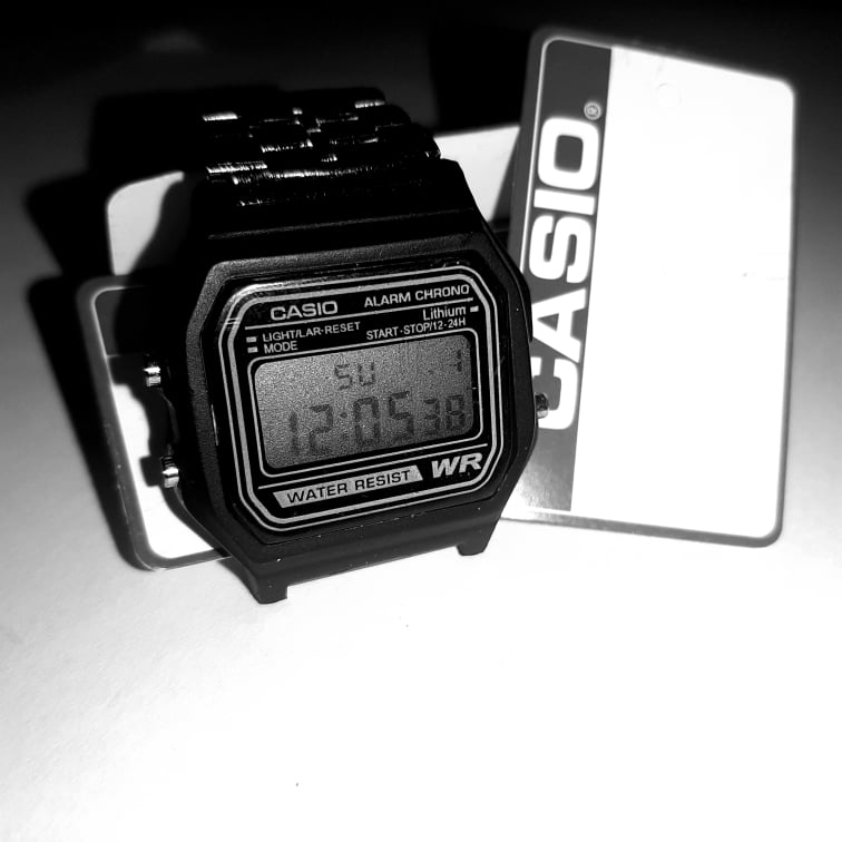 digital watch silver