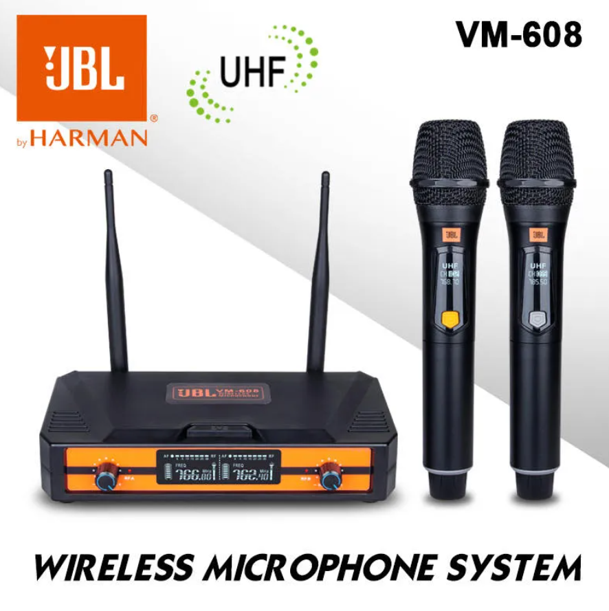 Jbl NEW Chargeable Harman Wireless Microphone VM-608 Wireless ...