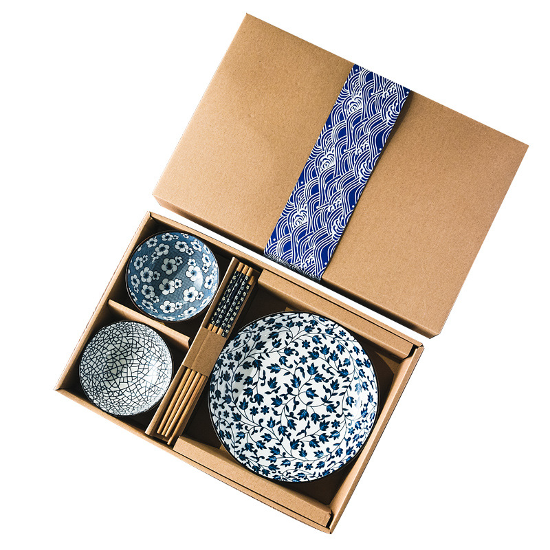 ceramic bowl and plates set Japanese style household ceramic tableware