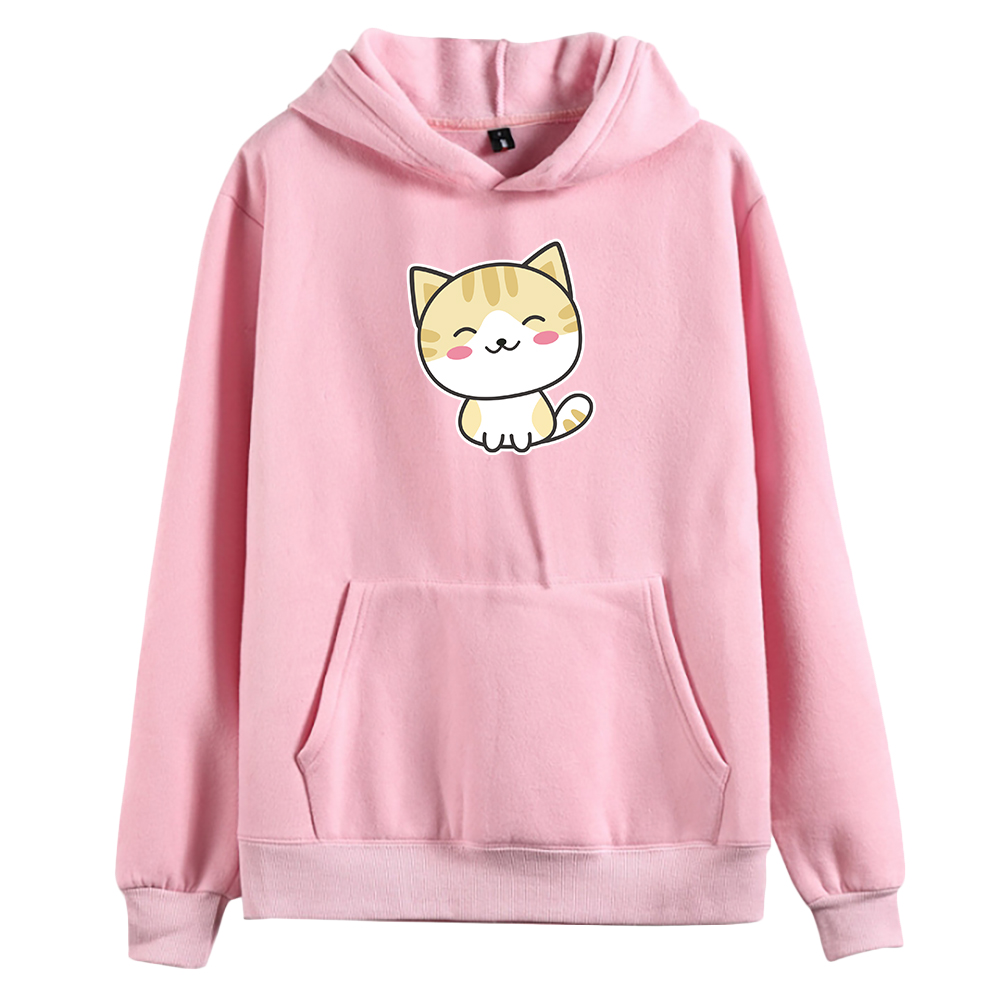 HF Kawaii Cute Cat Design Jacket With Hoodie Pink for Women | Lazada PH