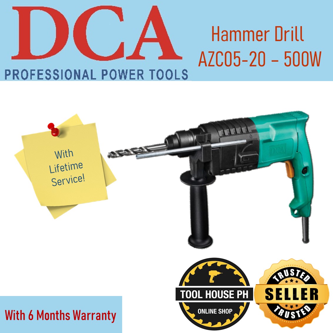 DCA Hammer Drill AZC0220 500W Lazada PH